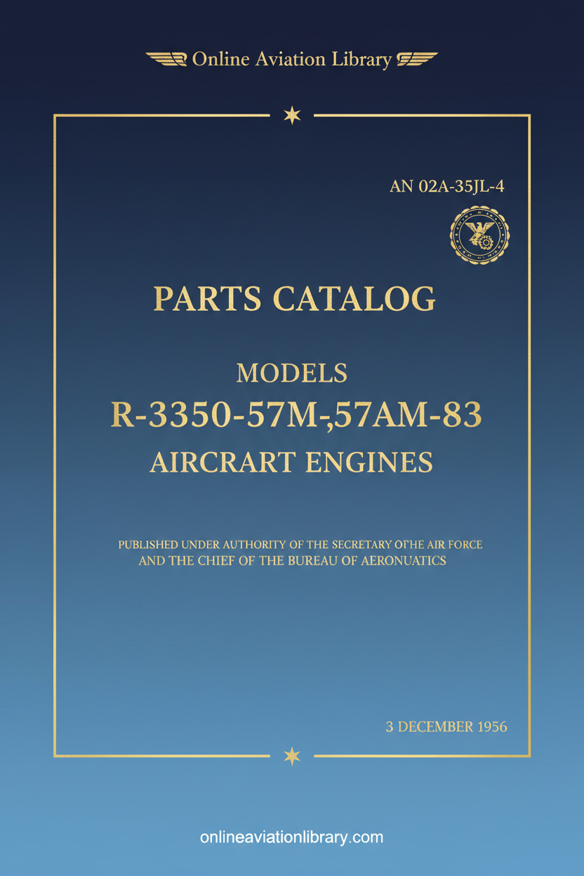 Wright R-3350 Parts Catalog Cover Page