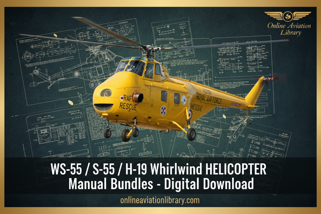 WS-55 / S-55 / H-19 Whirlwind Helicopter Manual Bundles Banner