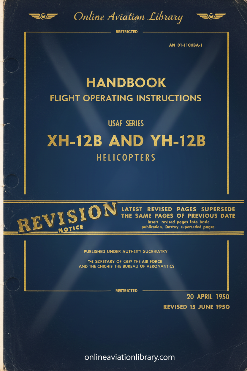 XH-12B and YH-12B Flight Manual Cover Page