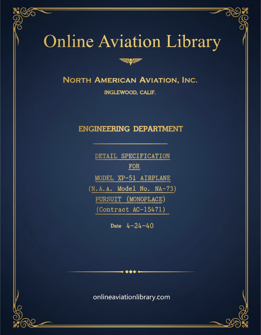 XP-51 Detail Specification Cover Page