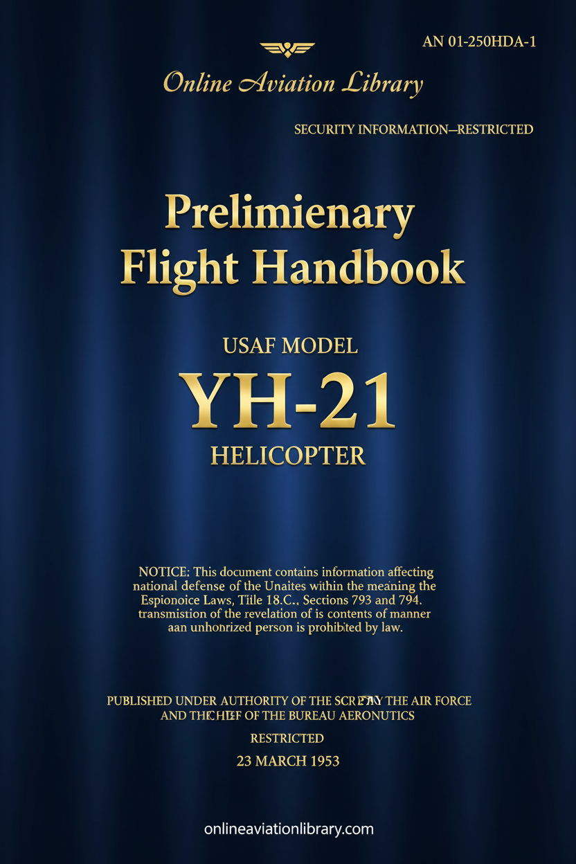 YH-21 Flight Handbook Cover Page