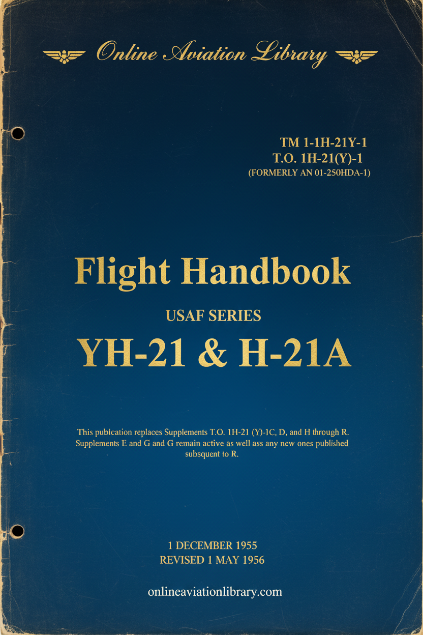YH-21 & H-21A Flight Handbook Cover Page - Corrected
