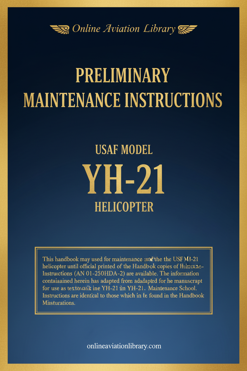YH-21 Preliminary Maintenance Instructions Cover Page