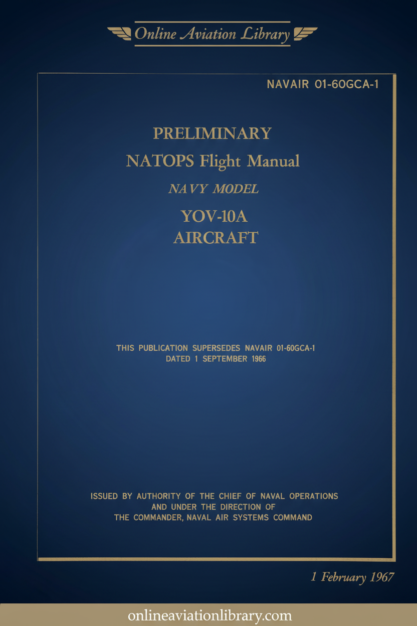 YOV-10A NATOPS Flight Manual Cover Page - Vertical