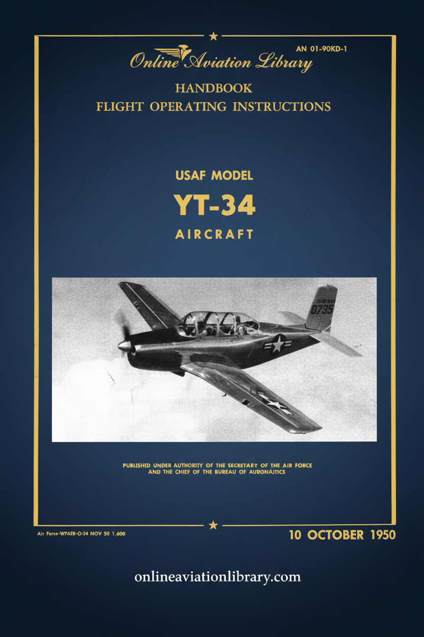YT-34 Flight Operating Instructions Handbook Cover